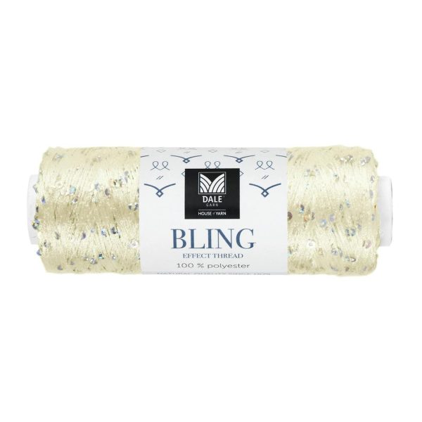 Bling effekt tråd krem - Bilde 2