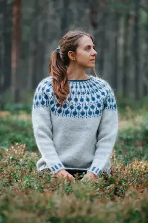 Strikkepakke Blåbærgenser