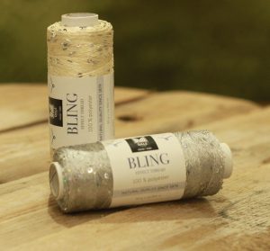 Bling effekt tråd sølv